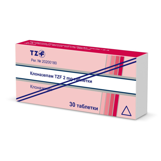 КЛОНАЗЕПАМ TZF табл 2 мг х 30 бр