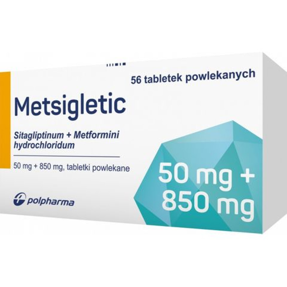 МЕТСИГЛЕТИК табл 50 мг/850 мг х 56 бр - Лекарства с рецепта