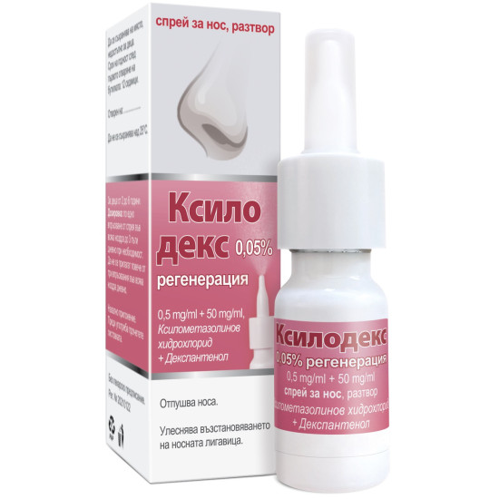 КСИЛОДЕКС 0.5 мг/мл спрей за нос 10 мл