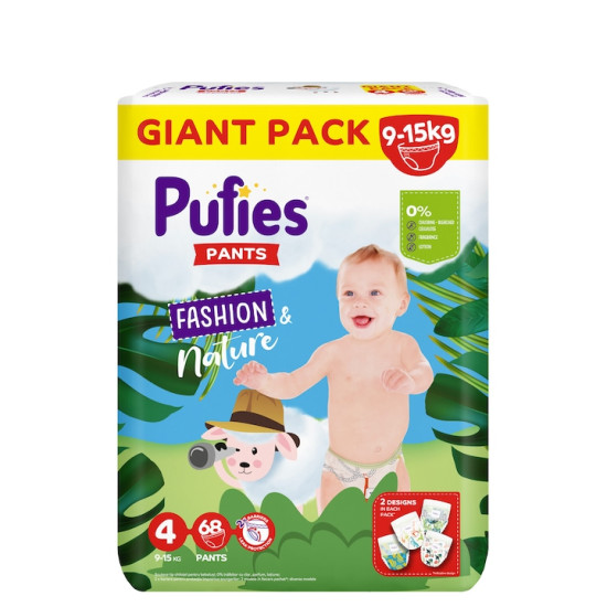 ПАМПЕРС ГАЩИ PUFIES FASHION NATURE 4 9-15 кг х 68 бр