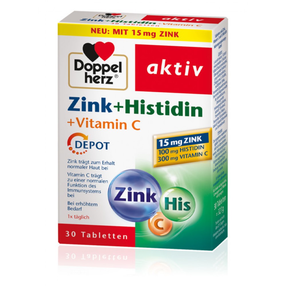 Dopelherz Актив Цинк + Хистидин + Витамин С 30 таблетки - Имунитет