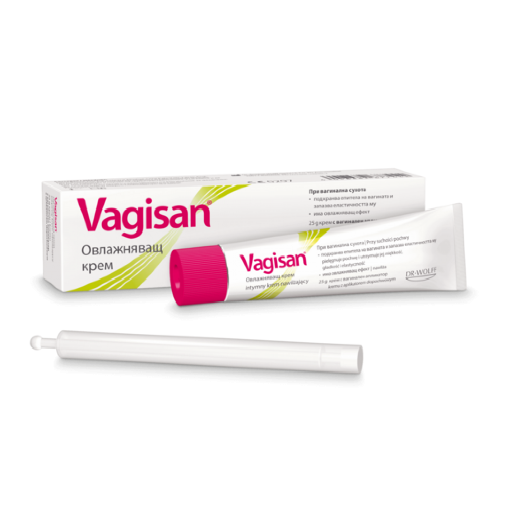Vagisan Овлажняващ крем за жени с вагинална сухота, с апликатор 25гр. - Интимна хигиена