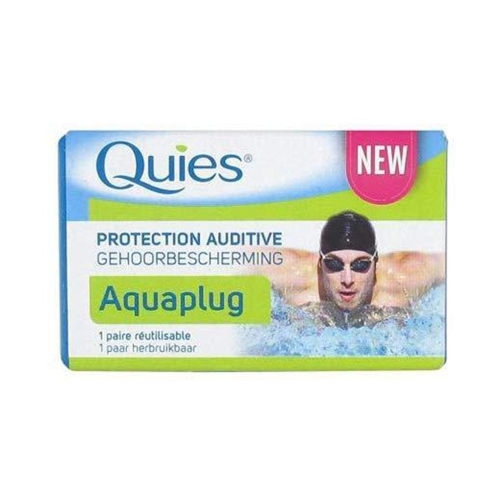 QUIES AQUAPLUG водоустойчиви силиконови тапи за уши за плуване х 2 бр - Ушна хигиена