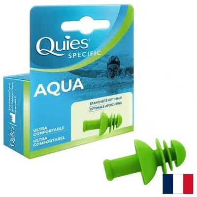 QUIES AQUA ULTRA COMFORTABLE силиконови тапи за уши за плуване ЗА ВЪЗРАСТНИ х 2 бр