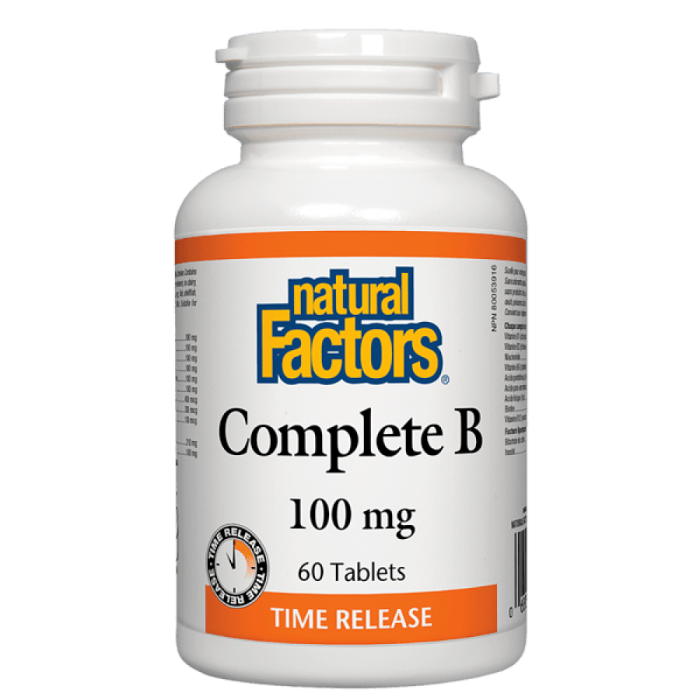 ᐉ ВИТАМИН В КОМПЛЕКС COMPLETE B табл 100 мг x 60 бр NATURAL FACTORS ...