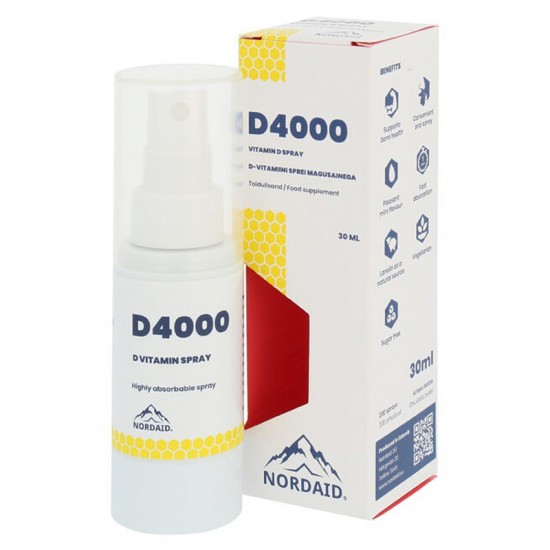 ВИТАМИН D3 4000IU (D4000) спрей за уста 30 мл NORDAID