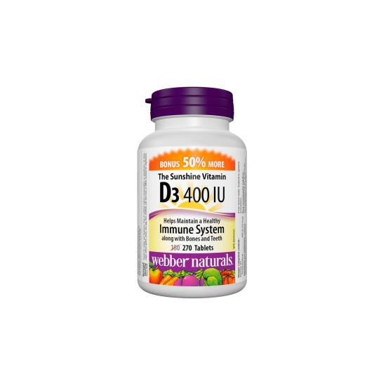 ВИТАМИН D3 табл 400 IU x 270 бр WEBBER NATURALS