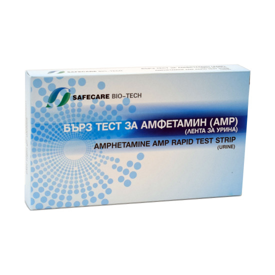 БЪРЗ ТЕСТ SAFECARE ЗА АМФЕТАМИН (AMP) /лента за урина/ х 1 бр