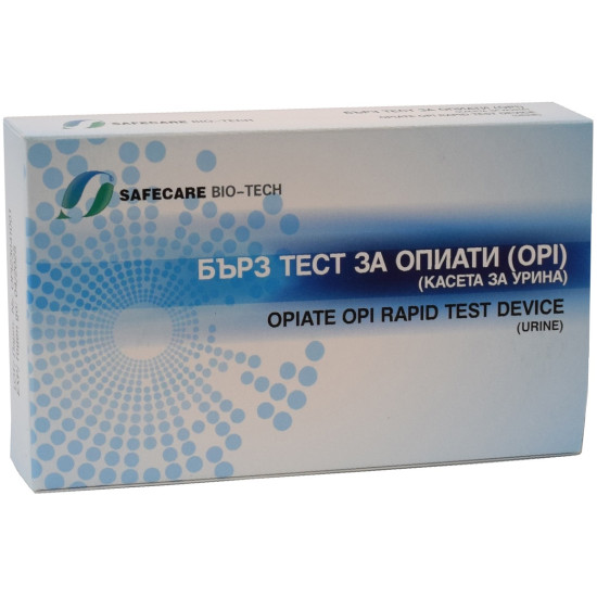 БЪРЗ ТЕСТ SAFECARE ЗА ОПИАТИ (OPI) /касета за урина/ х 1 бр