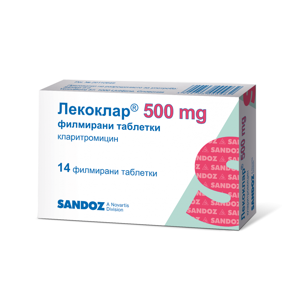 Lekoklar 500 mg 14 tablets / Лекоклар 500 мг 14 таблетки - Лекарства с рецепта