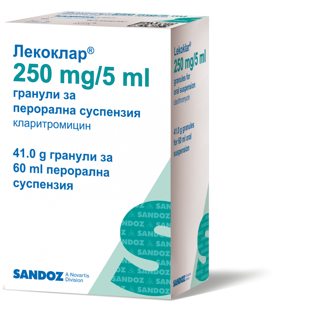 ЛЕКОКЛАР гран 250 мг/5 мл х 60 мл