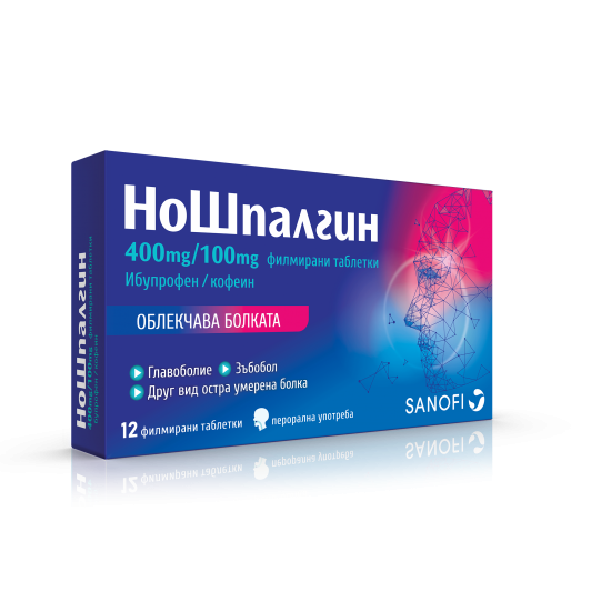НОШПАЛГИН табл 400мг/100мг х 12 бр