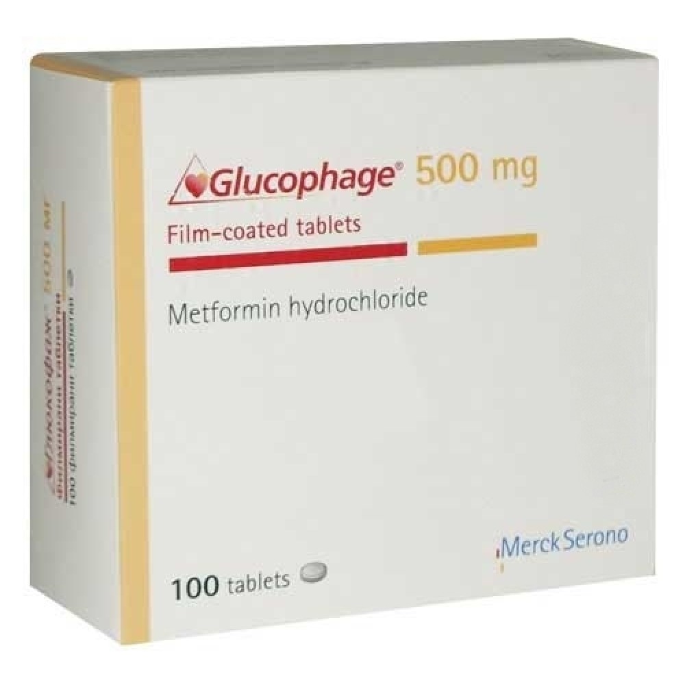 Glucophage 500 mg. 100 tabl. / Глюкофаж 500 мг. 100 табл. - Лекарства с рецепта