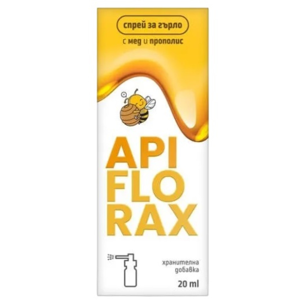 АПИФЛОРАКС спрей за гърло с мед и прополис 20 мл - Грип и простудни заболявания