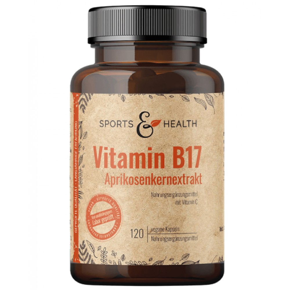ВИТАМИН B17 капс х 120 бр SPORTS & HEALTH - Витамини, минерали и антиоксиданти