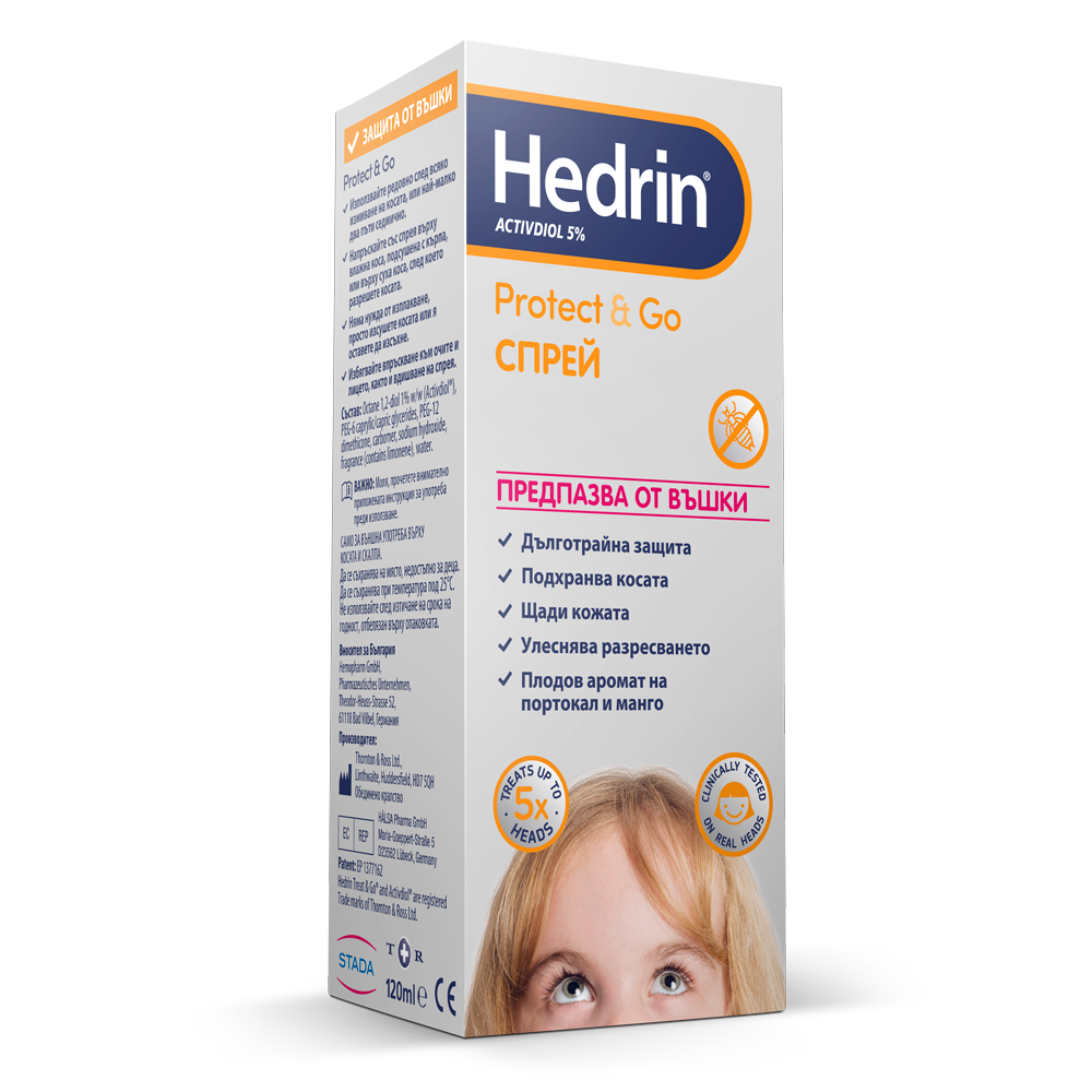 Hedrin Protect & Go conditioning spray 120 ml / Хедрин Протект & Гоу спрей балсам 120 мл - Противопаразитни