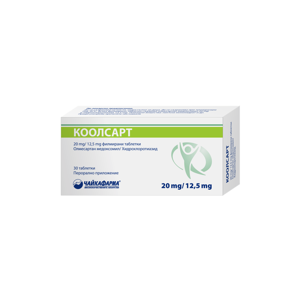 Coolsart 20 mg/12,5 mg 30 tablets / Коолсарт 20 mg/12,5 mg 30 таблетки - Лекарства с рецепта