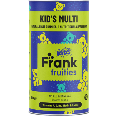 МУЛТИВИТАМИНИ ЗА ДЕЦА KID'S MULTI FRANK FRUITIES желирани таблетки плодови мечета х 60 бр 150 гр