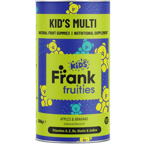 МУЛТИВИТАМИНИ ЗА ДЕЦА KID'S MULTI FRANK FRUITIES желирани таблетки плодови мечета х 60 бр 150 гр