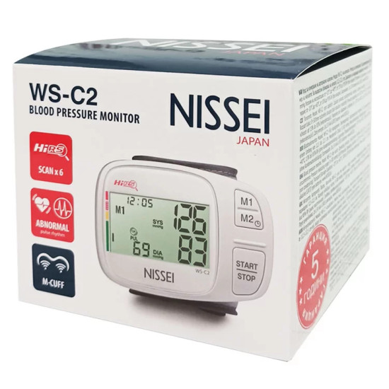 АПАРАТ ЗА КРЪВНО ЕЛЕКТРОНЕН NISSEI WS-C2 за китка