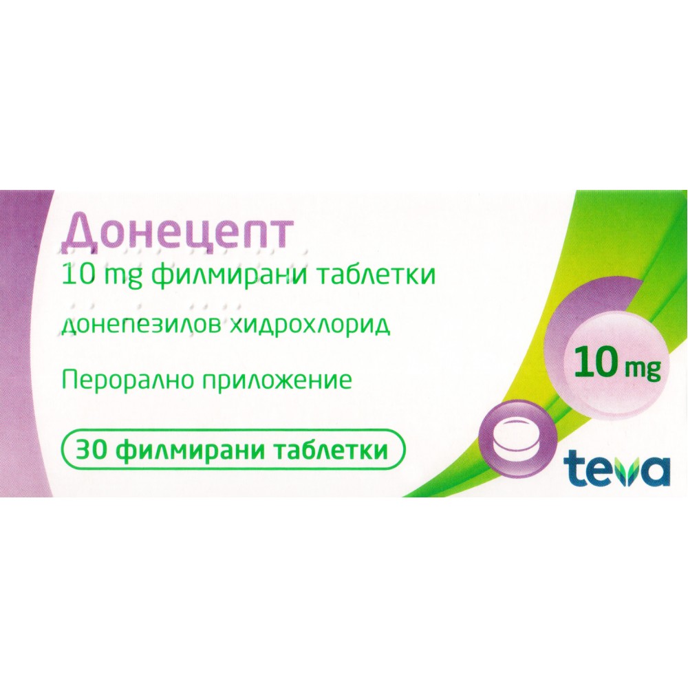 Donecept 10 mg. 30 tabl. / Донецепт 10 мг. 30 табл. - Лекарства с рецепта