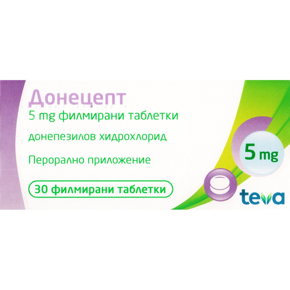Donecept 5 mg. 30 tabl. / Донецепт 5 мг. 30 табл. - Лекарства с рецепта