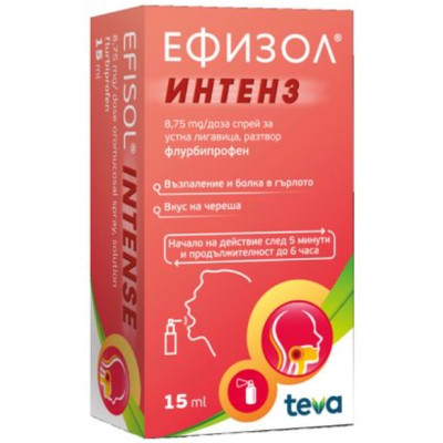 ЕФИЗОЛ ИНТЕНЗ 8.75 мг/доза спрей за устна лигавица разтвор 15 мл
