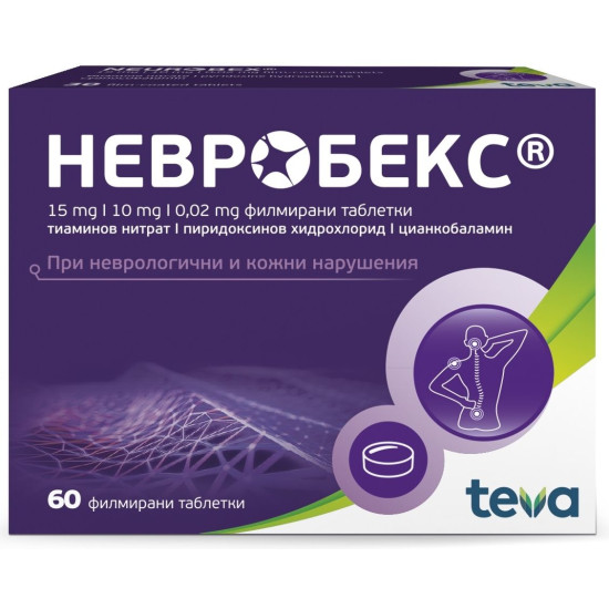 НЕВРОБЕКС табл 15 мг/10 мг/0,02 мг х 60 бр