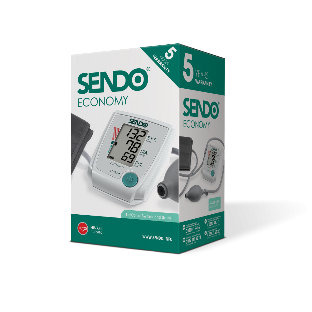 Sendo Economy Полуaвтоматичен aпарат за измерване на кръвно налягане - Апарати с маншон