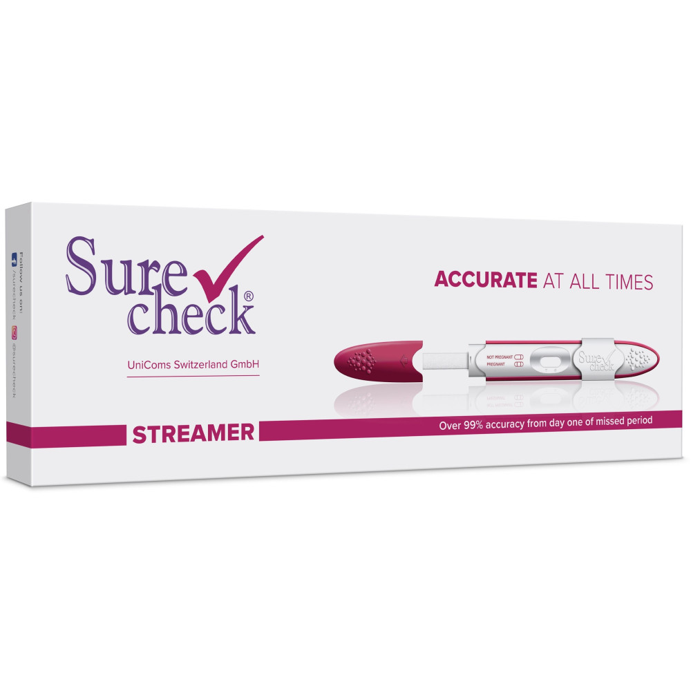 Surecheck Streamer Тест за бременност писалка х1 брой - Тестове за бременност и овулация