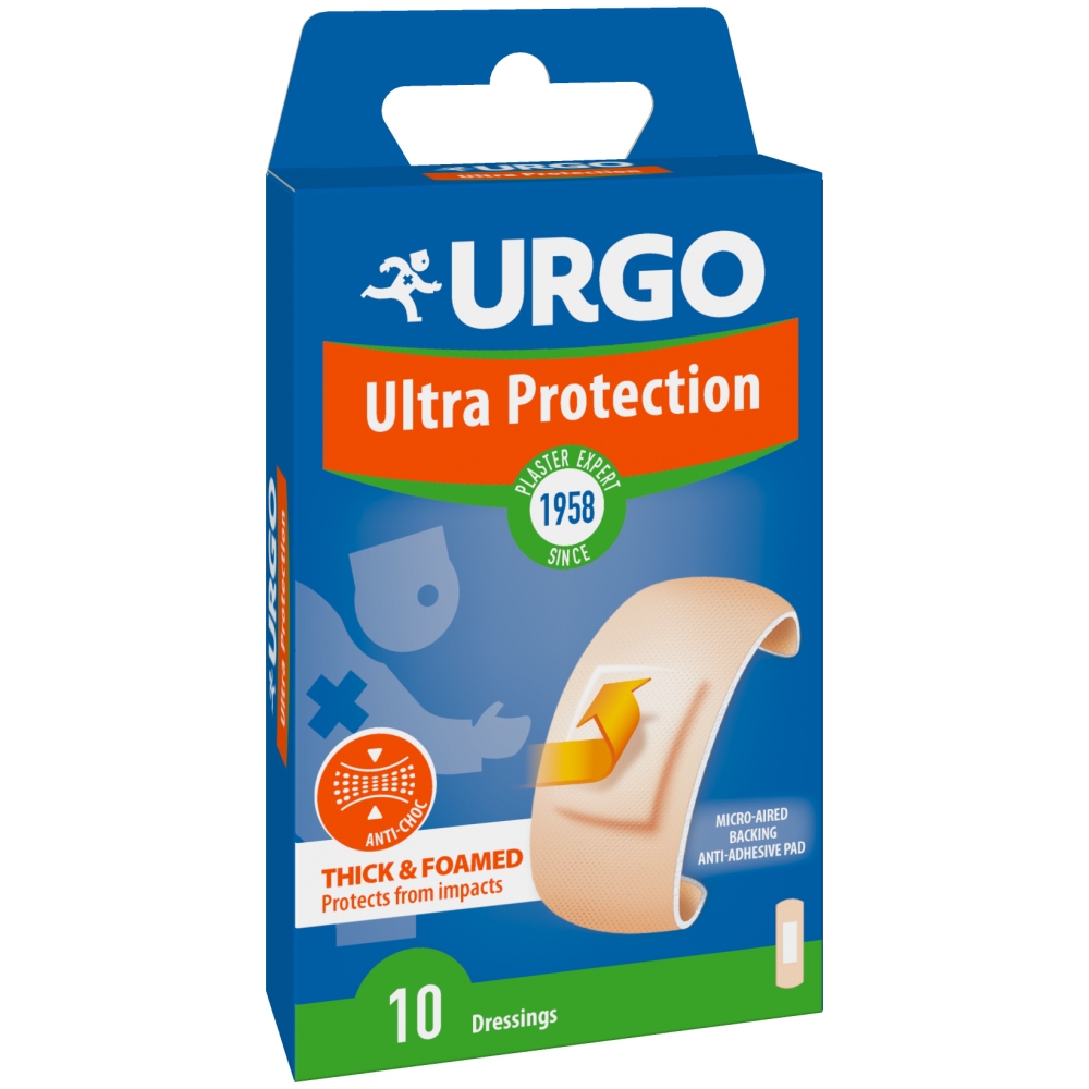 УРГО ULTRA PROTECTION ултра предпазващи лепенки за рани х 10 бр - Първа помощ