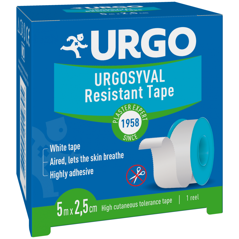 Urgo Urgosyval adhesive tape 5 m / 2.5 cm / Урго Ургосивал лейкопласт 5м/2.5см - Лепенки и марли