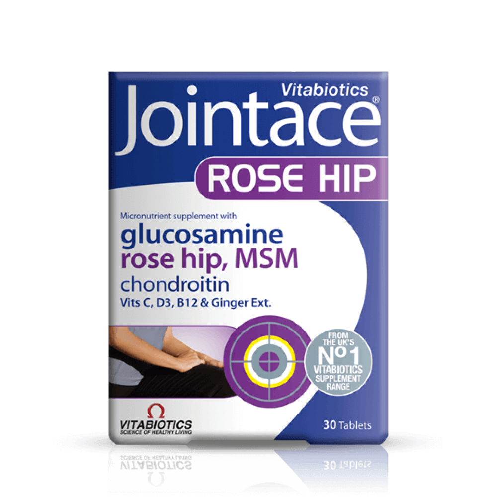 Джойнтейс (Jointace) за стави, с шипка и МСМ, 30 таблетки, Vitabiotics -