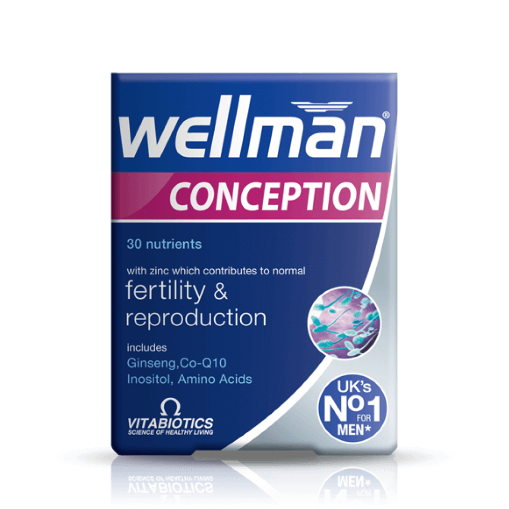 Уелмен Концепция за репродуктивно здраве и плодовитост, 30 таблетки, Vitabiotics -