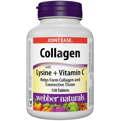 КОЛАГЕН 500 мг (с Л-ЛИЗИН И ВИТАМИН C) табл х 120 бр WEBBER NATURALS