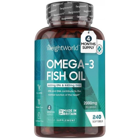 ОМЕГА 3 РИБЕНО МАСЛО (660 мг EPA/ 440 мг DHA) капс х 240 бр WEIGHT WORLD