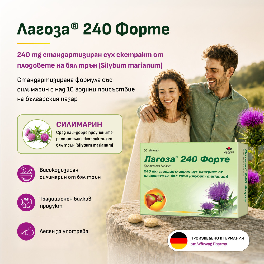 ЛАГОЗА 240 ФОРТЕ табл 240 мг х 50 бр - Храносмилателна система