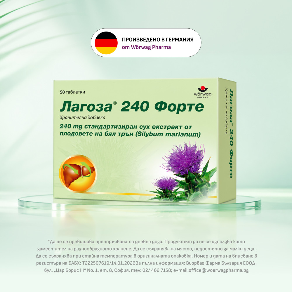 ЛАГОЗА 240 ФОРТЕ табл 240 мг х 50 бр - Храносмилателна система