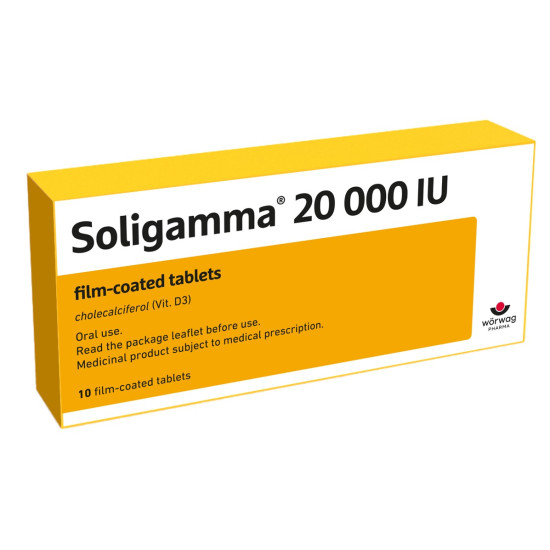 СОЛИГАММА (ВИТАМИН D3) 20 000 IU табл x 10 бр