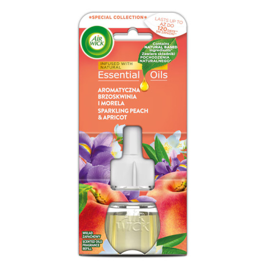 AIR WICK ESSENTIAL OILS пълнител ПРАСКОВА И КАЙСИЯ 19 мл