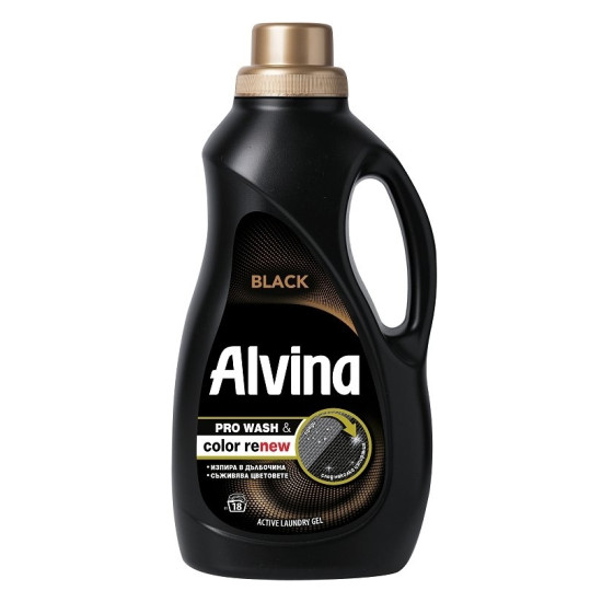 АЛВИНА PRO WASH&COLOR RENEW BLACK концентриран перилен препарат за черни тъкани 900 мл /18 пранета/