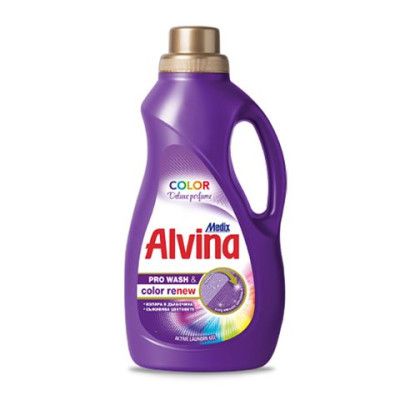АЛВИНА PRO WASH & PROTECT COLOR DELUXE PERFUME концентриран перилен препарат за цветни тъкани 1,75 л /35 пранета/