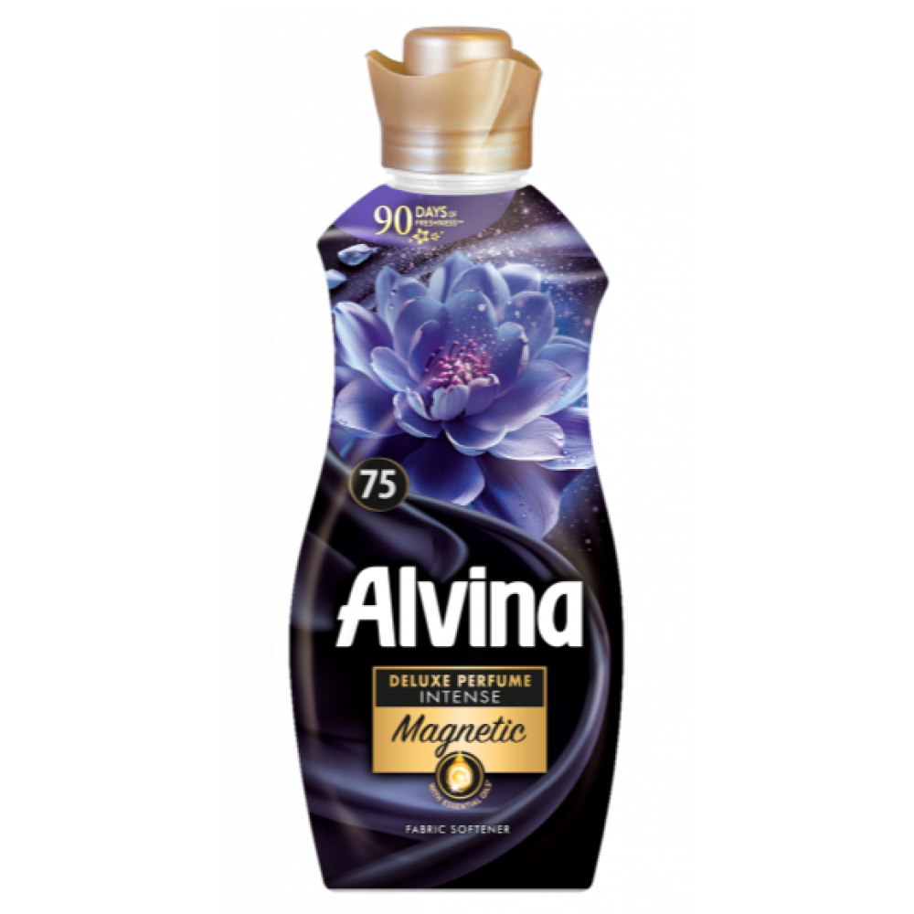 АЛВИНА DELUXE PERFUME MAGNETIC омекотител за тъкани с дълготрайно ухание 1,7 л /68 пранета/ - Перилни препарати АЛВИНА DELUXE PERFUME MAGNETIC омекотител за тъкани с дълготрайно ухание 1,7 л /68 пранета/ - Перилни препарати