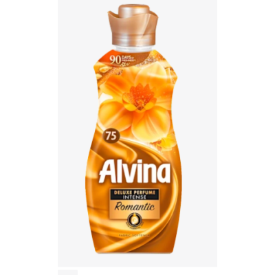 АЛВИНА DELUXE PARFUME ROMANTIC омекотител за тъкани с дълготрайно ухание 1.650 л /75 пранета/