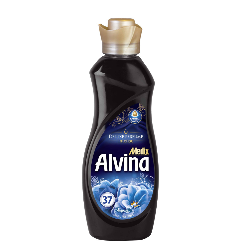 АЛВИНА DELUXE PERFUME MAGNETIC омекотител за тъкани с дълготрайно ухание 925 мл /37 пранета/ - Перилни препарати