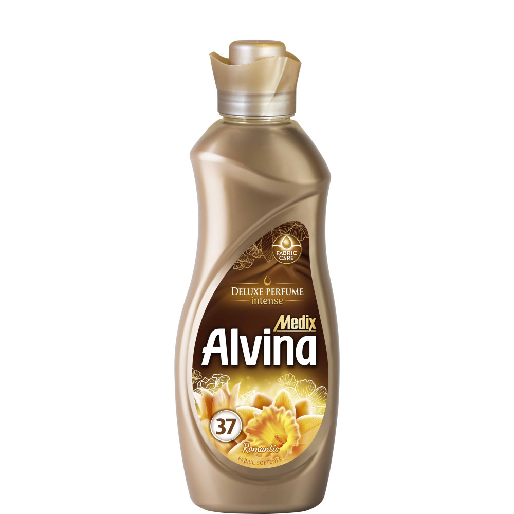 АЛВИНА DELUXE PARFUME ROMANTIC омекотител за тъкани с дълготрайно ухание 925 мл /37 пранета/ - Перилни препарати