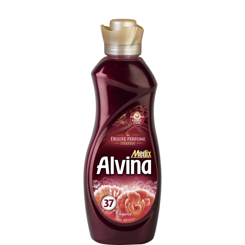 АЛВИНА DELUXE PERFUME ELEGANCE омекотител за тъкани с дълготрайно ухание 925 мл /37 пранета/ - Перилни препарати