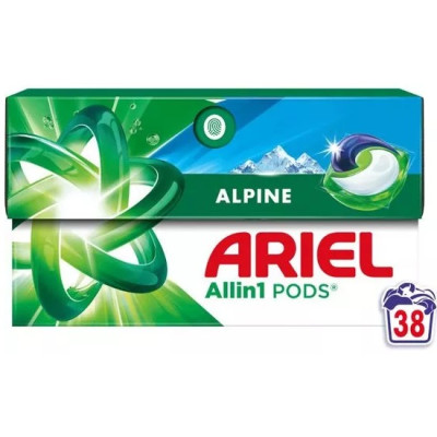 АРИЕЛ ALL in 1 PODS ALPINE гел капсули за пране х 38 бр