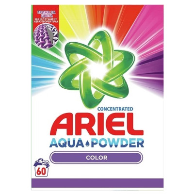 АРИЕЛ AQUA POWDER COLOR прах за пране за цветни дрехи 3.9 кг /60 пранета/