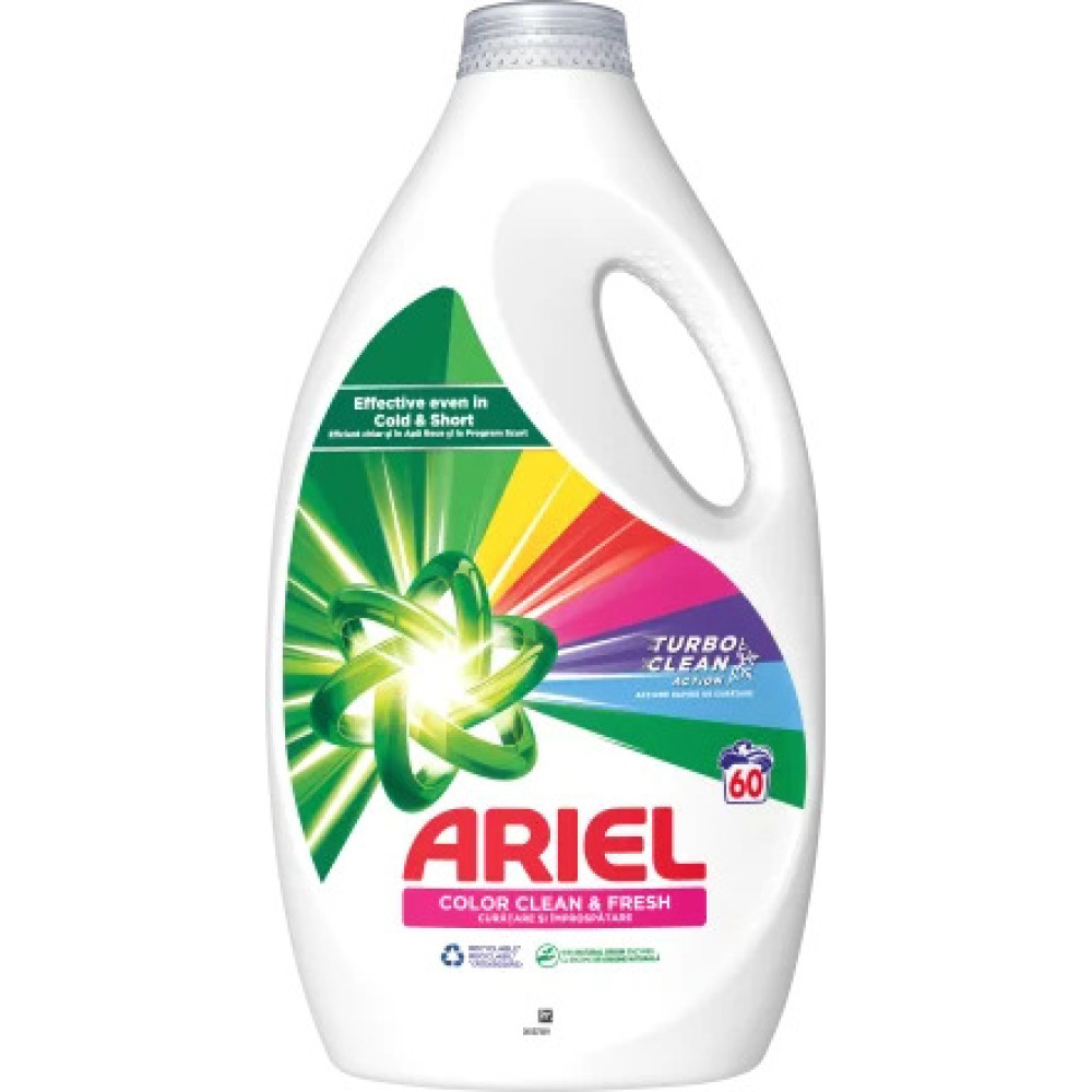 АРИЕЛ COLOR CLEAN & FRESH гел за пране 3000 мл /60 пранета/ - Перилни препарати